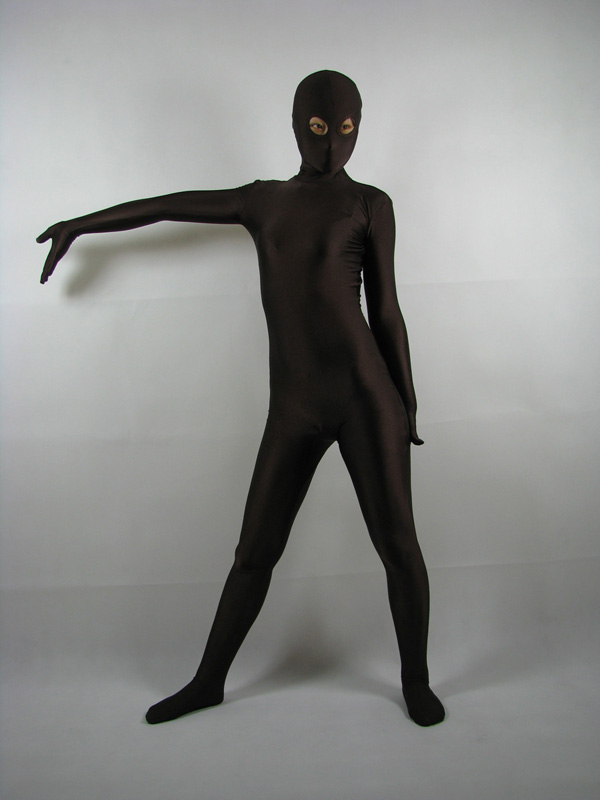 Brown Spandex Lycra Unisex Zentai Suit